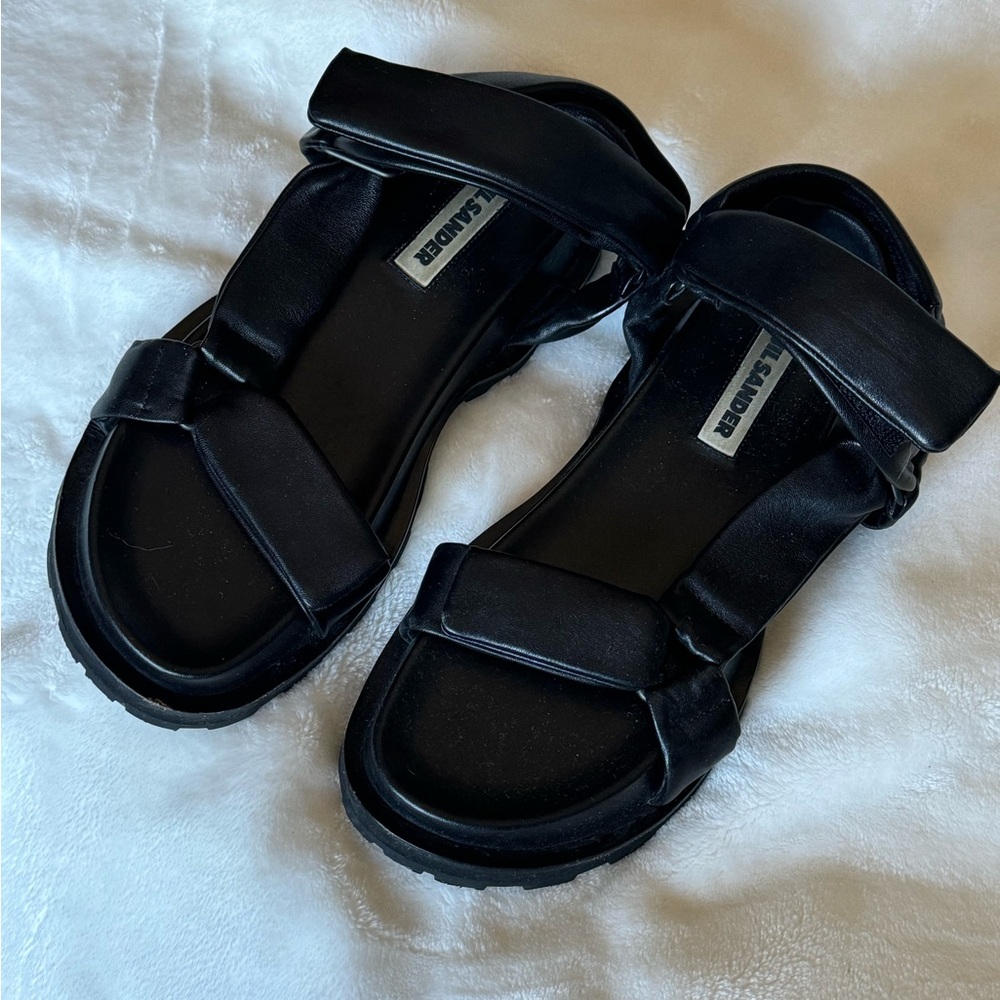 Jil Sander Leather Strap Chunky Sandals